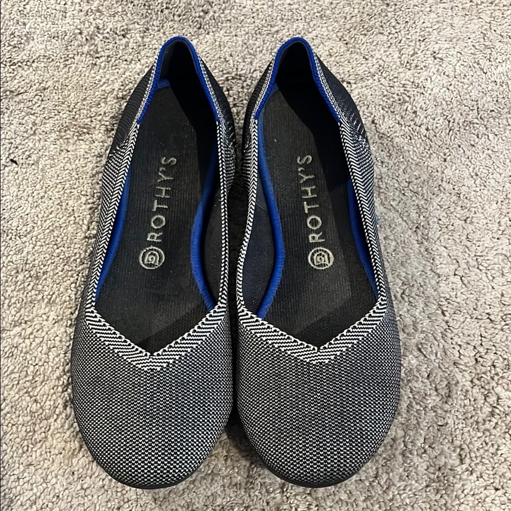 Rothy's Women's Black and White Flats 11